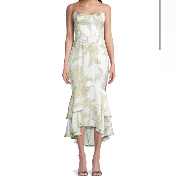 Cece Strapless Hi-Lo Dress | size small 💚 - Picture 4 of 5